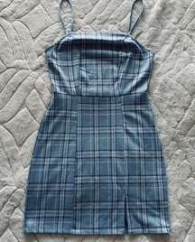 Blue Plaid Dress