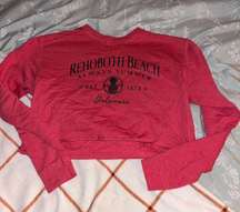 Red Rehoboth Beach Cropped Crewneck