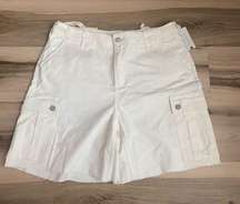 Pilcro Bermuda Off White Cargo Shorts