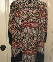 Love Tease Aztec tribal fringe kimono.