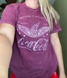 Coca Cola Maroon Graphic Tshirt