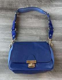 Ann Taylor Blue Satchel Purse Color Block Bag