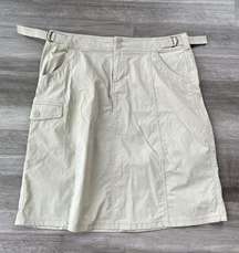 Marmot Womens Beige Nylon Hiking Skirt Size 10 Pockets Outdoor