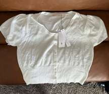 NWT  Women Summer Cropped Short Sleeve Bolero Cardigan Size L