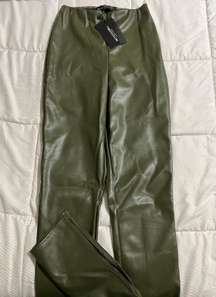 New with Tags  Olive Leather Pants