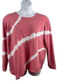 Nic & Zoe Pink Tie Dye Long Sleeve Sweatshirt XL