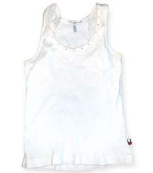 Vintage y2k Tommy Hilfiger Rhinestones Studded White Camisole