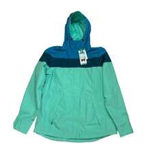 *New Marmot RoamWomens Rain Jacket Sz XL Color Block Celtic Slate Blue Hood Zip