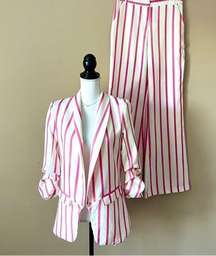 OVI | Pink Striped Two Piece Pantsuit Sz S