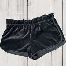 Timing Women's Black Velvet High Rise Shorts SZ L