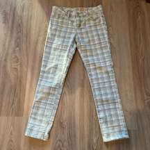 and the Letter Press Plaid Straight Leg Pants