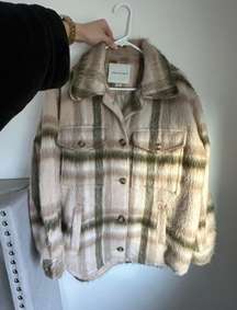 Fur Plaid  Shacket