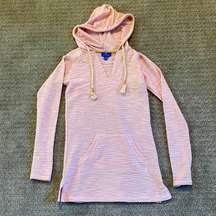 Blue Curl Beachwear Pink Hoodie Swim Coverup