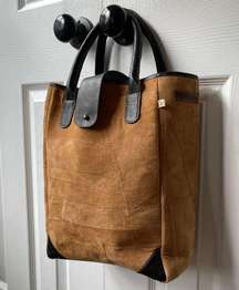 Vaan & Co leather patchwork tote