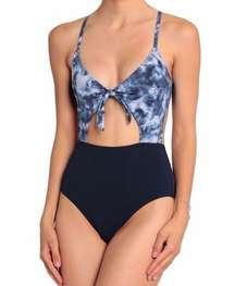 Tarte Alexis Cutout Paneled Tie-Dyed One Piece Swimsuit