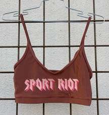 Beach Riot Sport Riot Brown Pink Sports Bra Small Athletic Streetwear