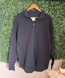 Aerie Offline Black Oversized Quarter Zip Sweater Size Large