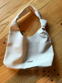 Pebble Leather Satchel in Bone | NWT