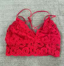 PINK Victoria’s Secret Red Lace Bralette