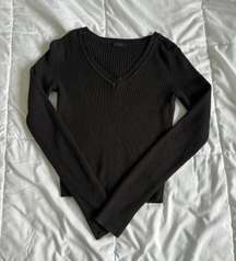 Black V-neck Sweater