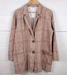 J.Jill Harper Henna linen boyfriend button blazer