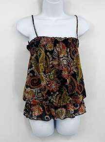 Vintage Y2K Fairycore Paisley Tank Top Size Large Early 2000s