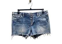 Silver Classic Stretch Boyfriend Shorts Blue Size 34 Festival Beach Boho Summer