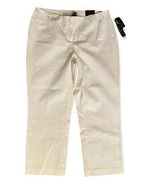 Alfani White Capri Pants Comfort Waist Size 10
