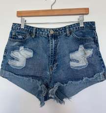 Distressed Jean Shorts