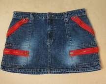 U.S. POLO ASSN Denim Zippered Mini Skirt Size 11/12