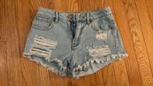 Light-wash Jean Shorts