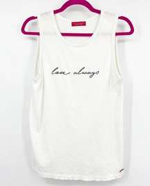 n:PHILANTHROPY White Tank “love always” Size Small Revolve Summer