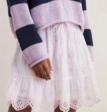 White Eyelet Lace Skirt