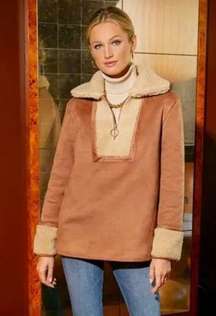 Tuckernuck/Stella Shearling Jacket in Tan Size Small NEW