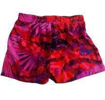 ana red tropical print pull on shorts size XS