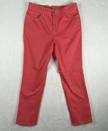 Lauren Jeans Co Ralph Lauren Coral Jeans white stitching Womens Size 8 - spot