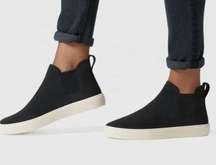 Rothys The Chelsea Black Fabric High Top Sneaker Boots