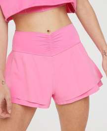 pink Flowy Shorts