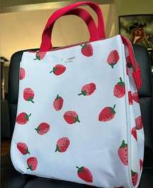 Kate Spade strawberry lunch tote bag