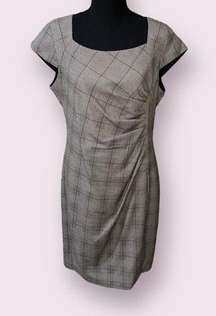 Rafaella Studio Plaid Cap Sleeve Sheath Dress Size 10P