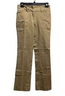 Women's NY&CO 7th Avenue Khaki Tan Trouser Straight Leg Pants Size 0P EUC #2106