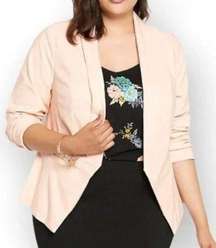 Torrid Blush Pink Open Front Blazer