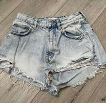 High Waisted Denim Jean Shorts 