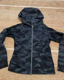 Black Camo  Full Zip Scuba