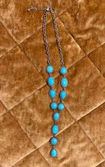 Faux Turquoise Lariat