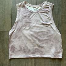 Gilly Hicks marbled purple activewear cropped tank