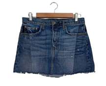 Claudia button fly denim skirt size 25