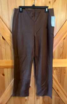 Women's PONTE PERFECT Holly Pants  - Cocoa Brown Med Nwt