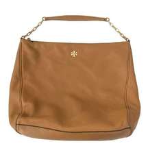 Tory Burch Women's Carter Slouchy Hobo Shoulder Bag Cardamom camel tan