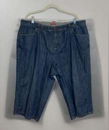 SMITH'S Women's Blue Jeans Size 22W Jorts Bermuda Shorts Tapered Blokecore Y2K